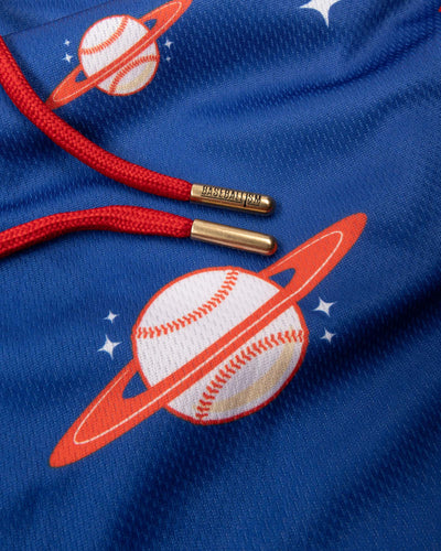 Space Ball Diamond Air Mesh Shorts - Blue and Orange - Baseballism Online