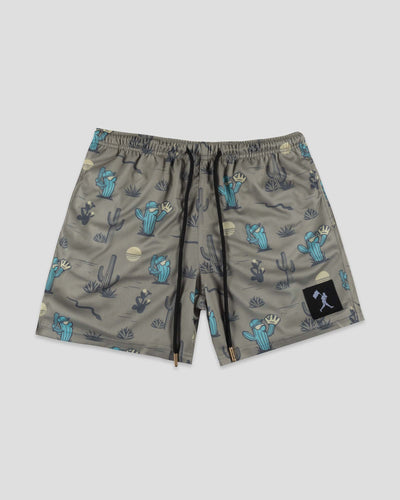 Spring Ball Cactus Diamond Air Mesh Shorts - Tan - Baseballism Online