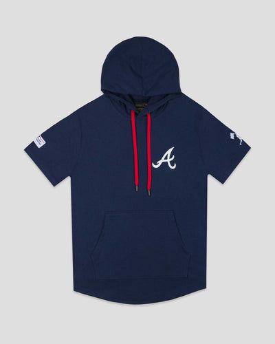 Short Sleeve Hoodie - Atlanta Braves - Baseballism Online