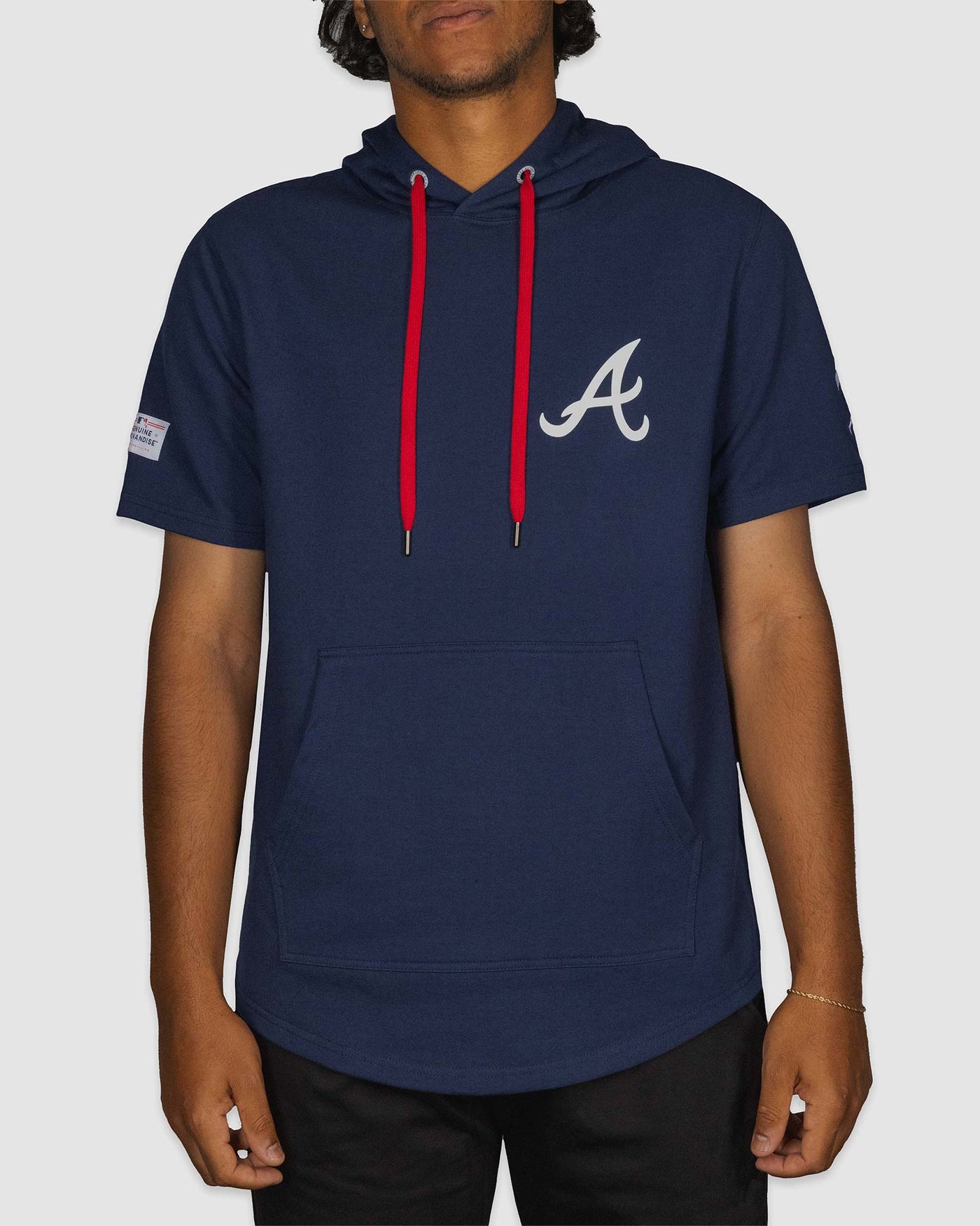 Short Sleeve Hoodie - Atlanta Braves - Baseballism Online