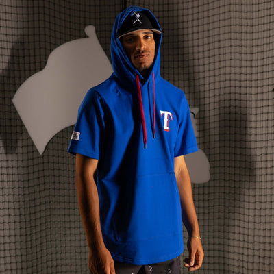 Short Sleeve Hoodie - Texas Rangers - Baseballism Online