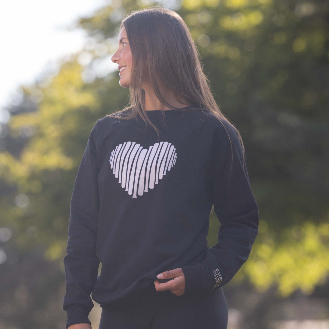 Bat Heart Crew Neck - Women's - Baseballism Online