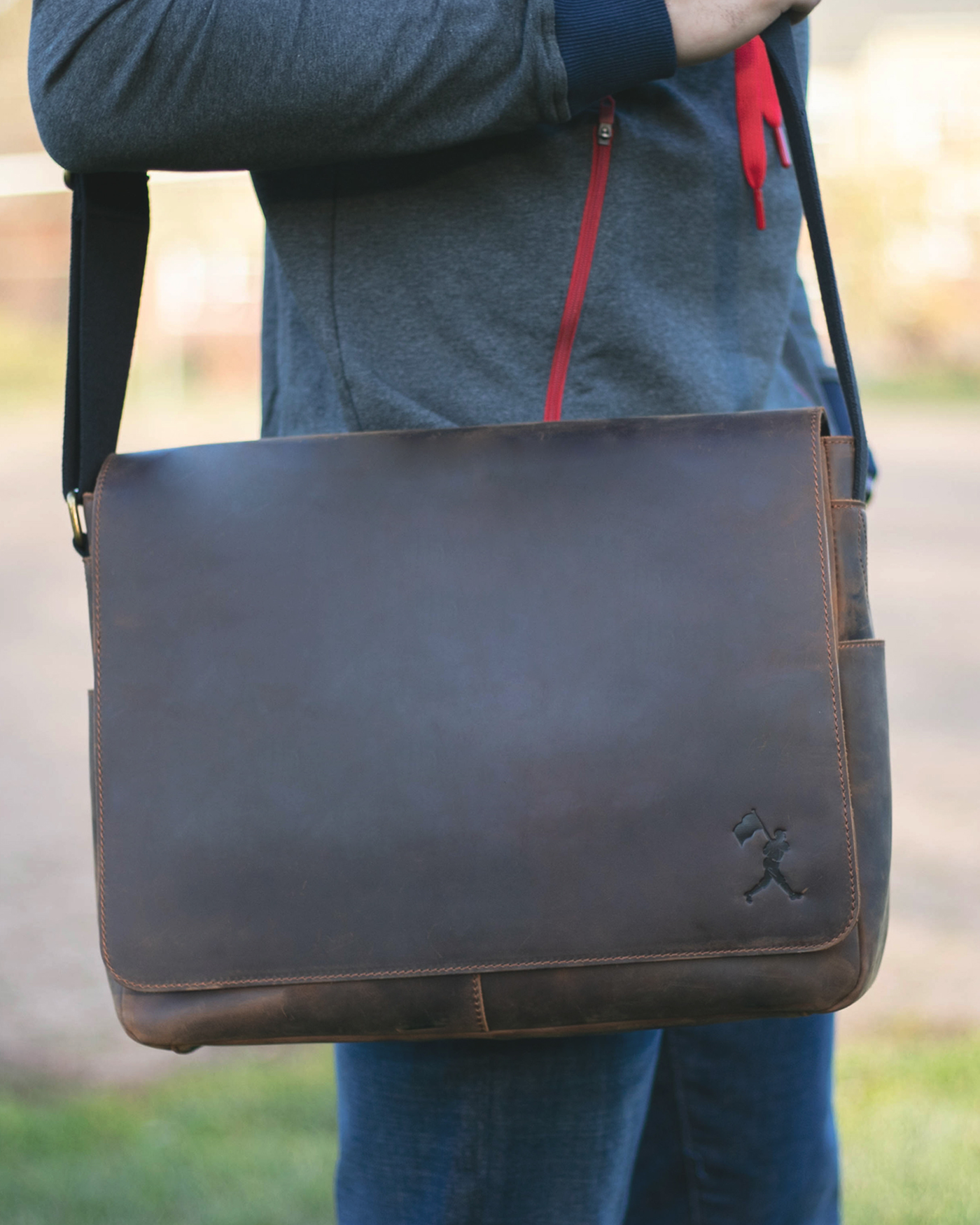 Mathewson Glove Leather Messenger Bag - Pine Tar Brown - Baseballism Online