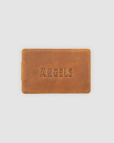 Flag Man Glove Leather Money Clip Wallet - Los Angeles Angels