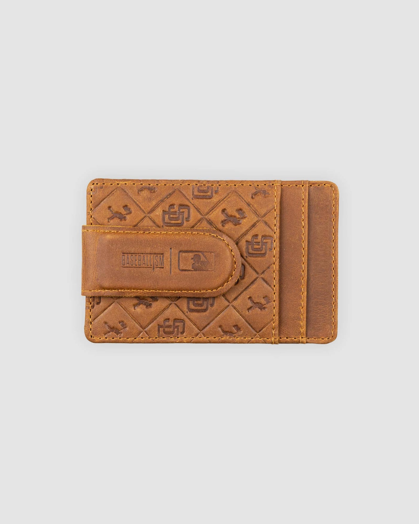 Flag Man Glove Leather Money Clip Wallet - San Diego Padres - Baseballism Online